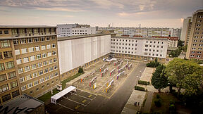 Luftaufnahme der "Stasi-Zentrale. Campus für Demokratie"